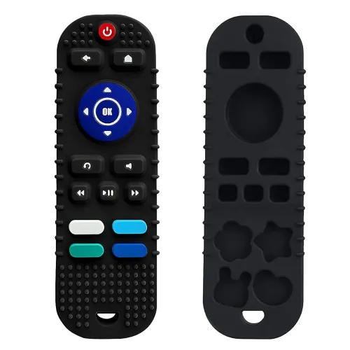 Image of tekme Silicone Remote Teether For Baby, Remote Teether For 3+ Months And 6 To 12 Months Baby, Helps Biting Skills Develo