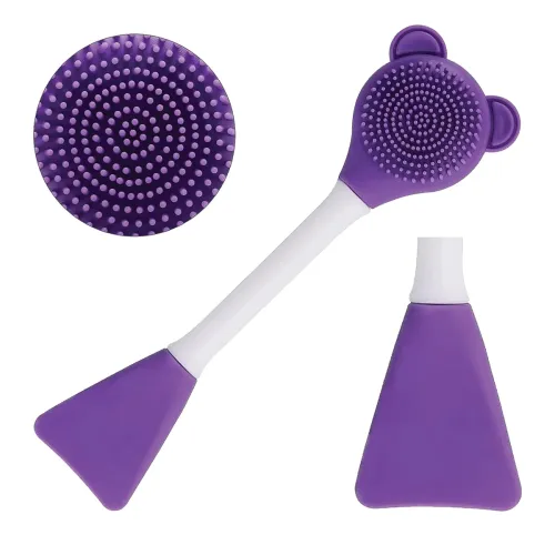 Image of TEMPERIA (1 pcs) 2 in 1 Silicone Face Scrubber Brush for Men & Women - Facial Massager Tool for Cleansing 