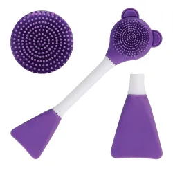 TEMPERIA (1 pcs) 2 in 1 Silicone Face Scrubber Brush for Men & Women - Facial Massager Tool for Cleansing 