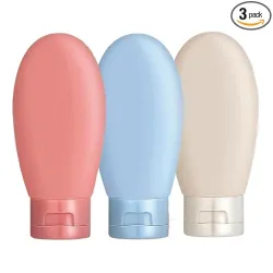 Temperia 3-Piece Silicone Travel Squeeze Bottle Set