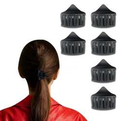 TEMPERIA (6 pcs) Hair Clips for Women & Girls - Clutcher Clutches Claw Clip Accessories - Stylish, Fashional (Black) (DN