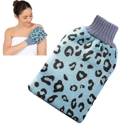 TEMPERIA Exfoliating Body Scrub Glove for Women & Men for Bathing (1pc) | Unisex Bath Scrubber Loofah Exfoliator Gloves 