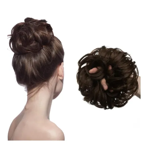 Image of TEMPERIA Messy Bun Hair Extension, Natural Brown