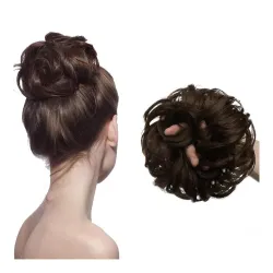 TEMPERIA Messy Bun Hair Extension, Natural Brown