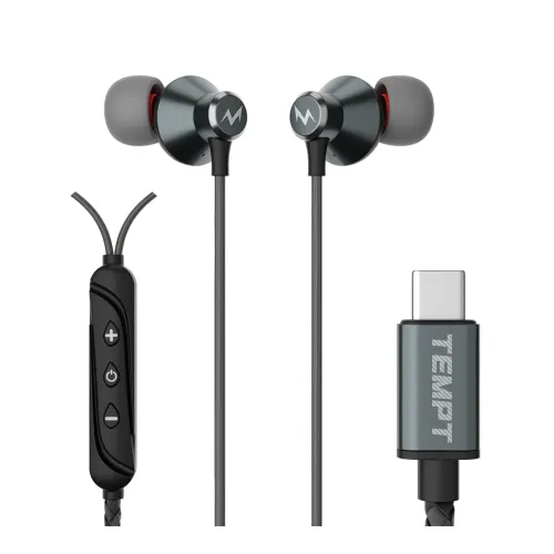 Image of TEMPT Zen-C Type-C Wired Earphones with Mic | 12mm Driver | Copper Terminal for immersive HD Stereo Sound | in-Line Cont