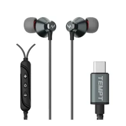 TEMPT Zen-C Type-C Wired Earphones with Mic | 12mm Driver | Copper Terminal for immersive HD Stereo Sound | in-Line Cont