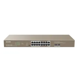 Tenda TEG1118P-16-250W Unmanaged Gigabit Ethernet Network Switch (10/100/1000), 16GE+2SFP Ethernet Switch with 16-Port P