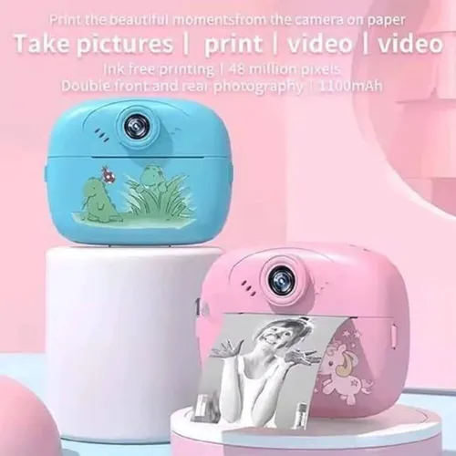 Image of Teqbot digital cemera with printer Photo Printer Camera