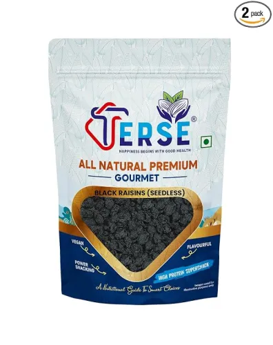 Image of TERSE Premium Black Raisins Seedless 400g (Pack of 2)