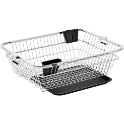 TEX-RO Utensils Basket Drainer & Dish Drainer Basket for Kitchen|Dish Drying Rack with Drainer/Bartan Stand|Dish Rack fo