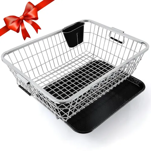 Image of TEX-RO Stainless Steel Dish Drying Rack for Kitchen 