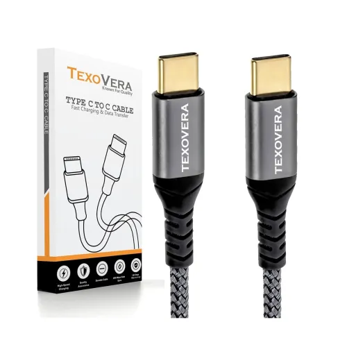 Image of TexoVera 65W 3A Fast Charging Type C Cable