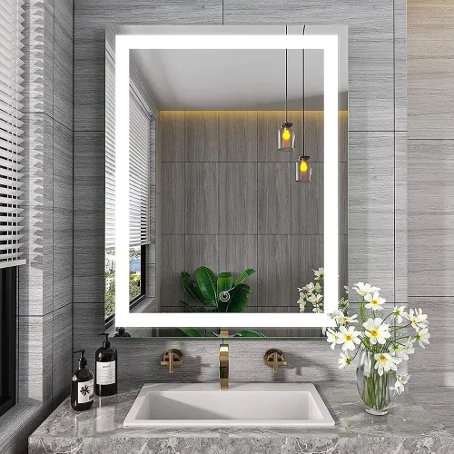 Image of TEX-RO Bathroom Mirror with LED Lights 24x18 Inch
