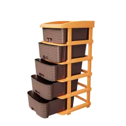 TEX‑RO Plastic Modular 5-Layer Storage Drawer Organizer