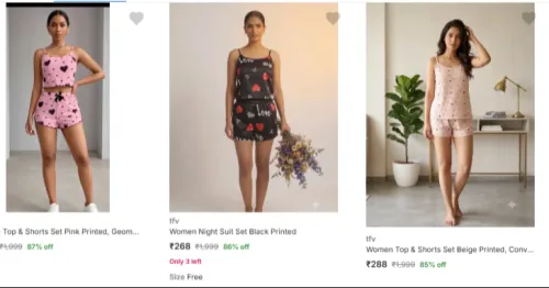 Image of tfv Women's Night Suits at minimum 78% Discount