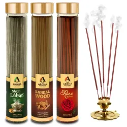 The Aroma Factory Loban, Sandalwood & Rose Agarbatti (Pack of 3)