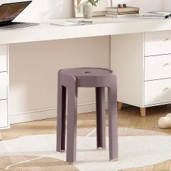 The Artment Coffee Singal Tivo Plastic Stool Modern Stackable Multipurpose Stool with Anti-Slip Base | Lightweight Waterproof PP Stool for Bathroom, Kitchen, Balcony & Living Room, Home & Of...