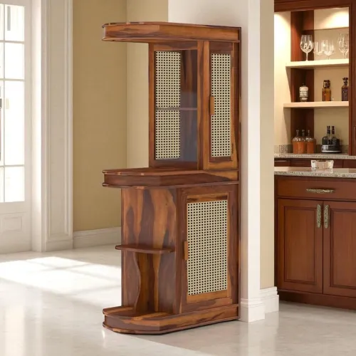 Image of The Attic Jaigarh Bar Cabinet Hard and Soft Drinks Bar Storage Cabinet