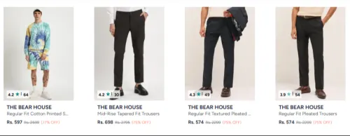 Image of THE BEAR HOUSE Clothings & Apparels at minimum 70% Discount