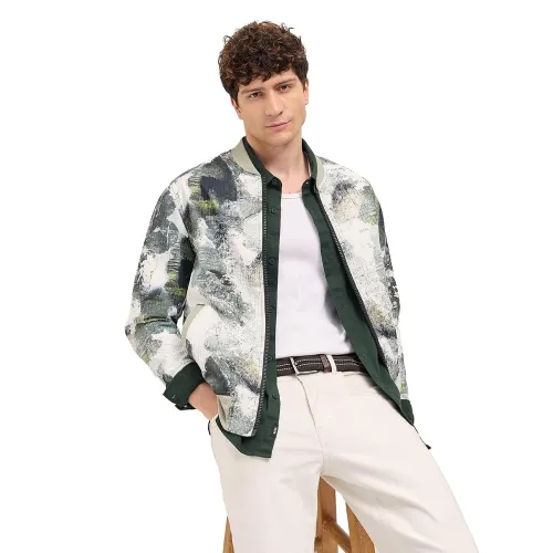 Image of The Bear House Men's Camouflage Printed Bomber Jacket