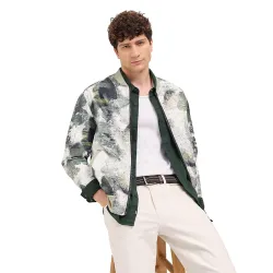 THE BEAR HOUSE Men's Camouflage Printed Bomber Jacket