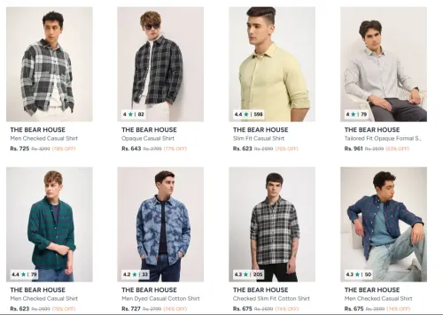 Image of The Bear House Men's Shirt up to 78% Discount