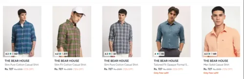 Image of THE BEAR HOUSE Men'S Shirts upto 72% Discount 