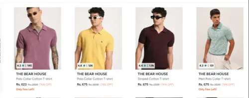 Image of THE BEAR HOUSE Men's T-Shirt Minimum 70% Discount