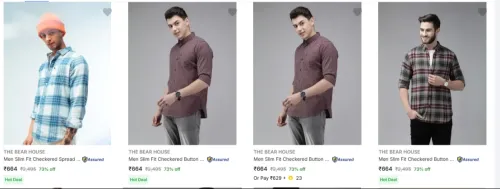 Image of THE BEAR HOUSE men Shirt Minimum 70% Discount