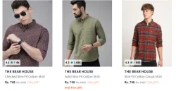 The Bear House men Shirt Starting @ ₹748