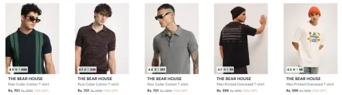 Image of The Bear House Men's T-Shirts up to 73% Discount 