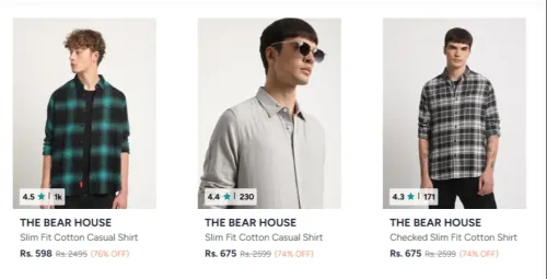 Image of The Bear house Men's shirts Up to 75% Discount