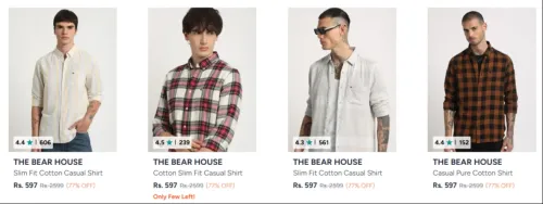 Image of The Bear House Men's Shirts up to 77% Discount