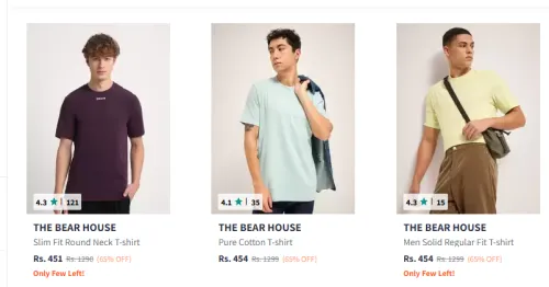 Image of The Bear House Men's Tshirt at 60% Discount 