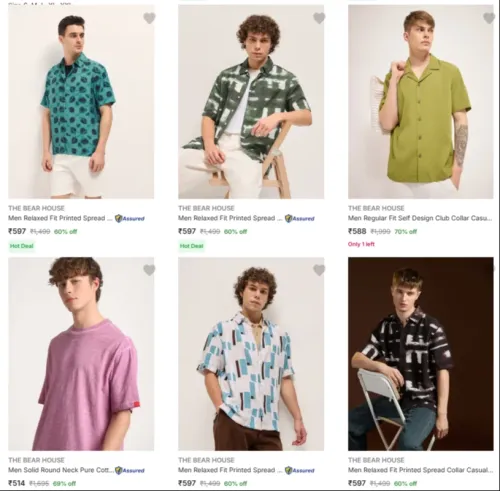 Image of The Bear House Men's Clothing at minimum 70% Discount