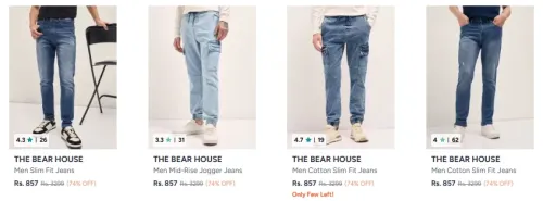 Image of The Bear House Men's jeans up to 74% Discount 