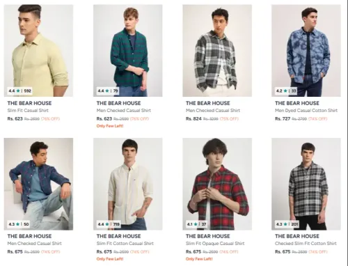 Image of The Bear House Men's Shirt at minimum 76% discount