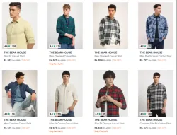 The Bear House Mens Shirt at minimum 76% discount