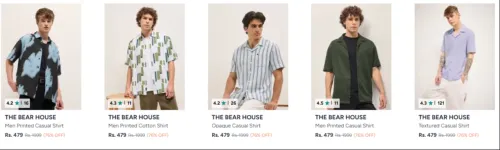 Image of The Bear House Shirt Mens at minimum 70% Discount
