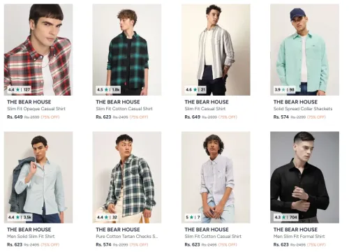 Image of THE BEAR HOUSE Shirts up to 75% Discount