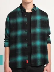 THE BEAR HOUSE Slim Fit Tartan Checked Pure Cotton Casual Shirt