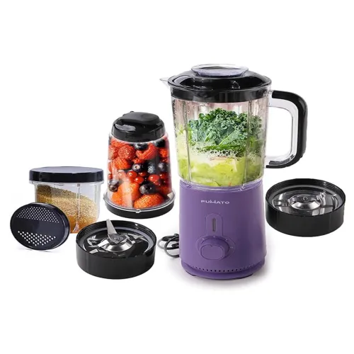 Image of The Better Home Fumato Purple Plastic Portable 3 Jars Dry Grinder with Juicer-400W