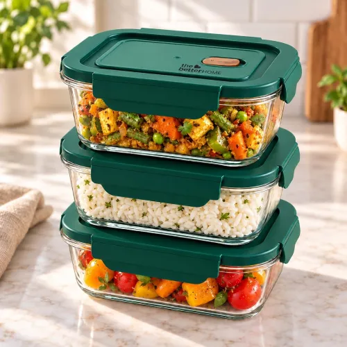 Image of The Better Home Lunch Boxes | Borosilicate Glass Tiffin Box