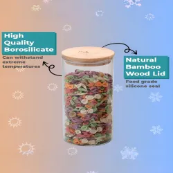 The Better Home Set Of 6 Borosilicate Glass Jars 1000ml