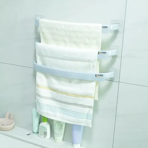 Image of The Better Home Towel Hanger for Bathroom|Wall Mounted Cloth Hanger|Self-Adhesive DIY Installation|Bathroom & Kitchen Or