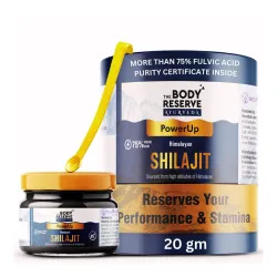 The Body Reserve Shilajit For Men 20gm Shilajeet Resin 500mg/Serving, 40 Servings More Than 75% Fulvic Acid, Purity Certificate Inside Box Sourced From Himalayas 19,000Ft, Shilajit Resin For...