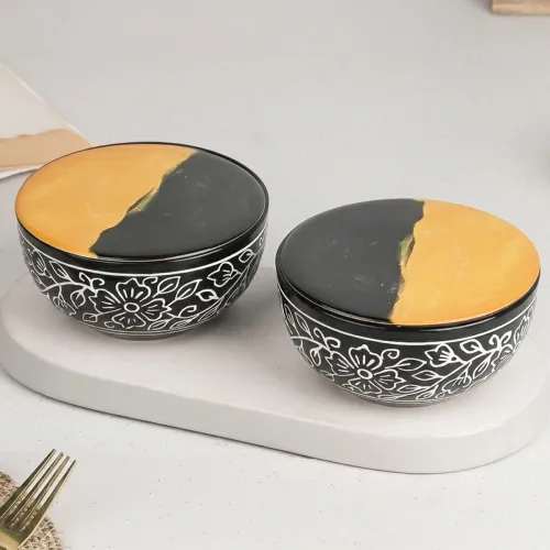 Image of The Earth Store Black Artvine Snack Bowl