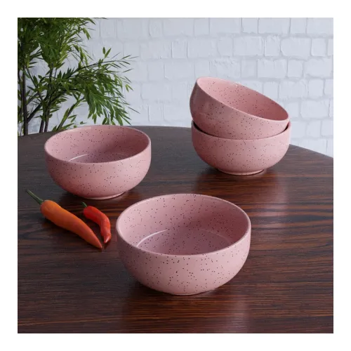 Image of The Earth Store Glossy Pink 150ml Ceramic Bowl So4