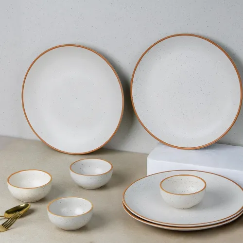 Image of The Earth Store Handcrafted 8 Piece Dinner Set