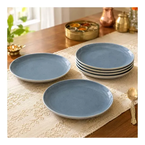 Image of The Earth Store Organic Grey Dinner Plates Set of 6 (10 Inch)